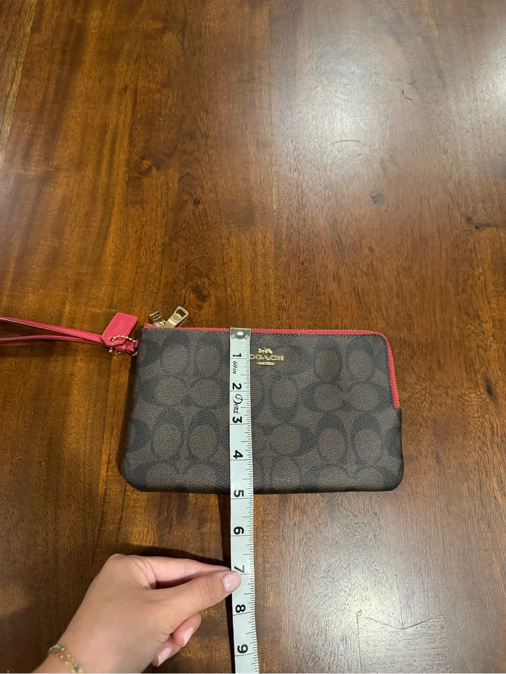 Coach Signature Double Zip Wallet Wristlet